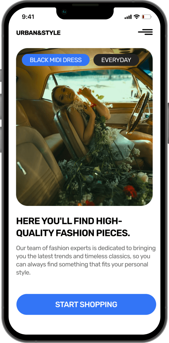 Работа студента по веб-дизайну в рамке мобильного телефона